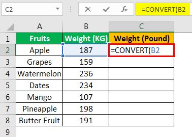 Convert Function In Excel Meaning How To Convert Units