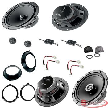 Kit 6 Casse Altoparlanti FOCAL Per FIAT PANDA Con Adattatori E Supporti