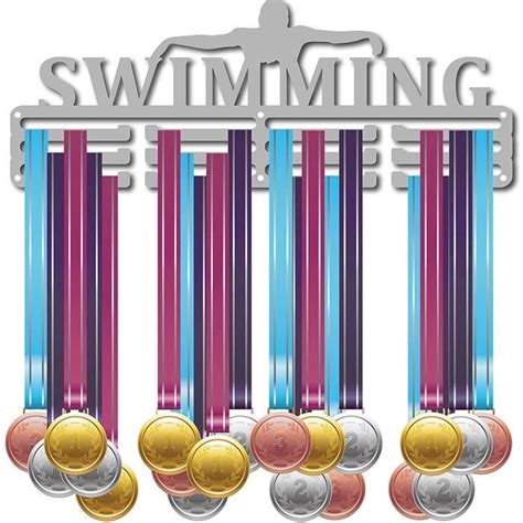 Porte Médaille Sport Natation Athlète Mots Prix Présentoir Support