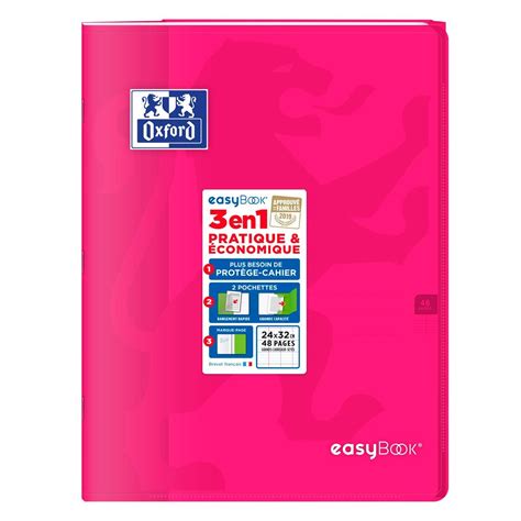 Cahier Piqu X Cm Pages Grands Carreaux Seyes Easybook Rose Pas