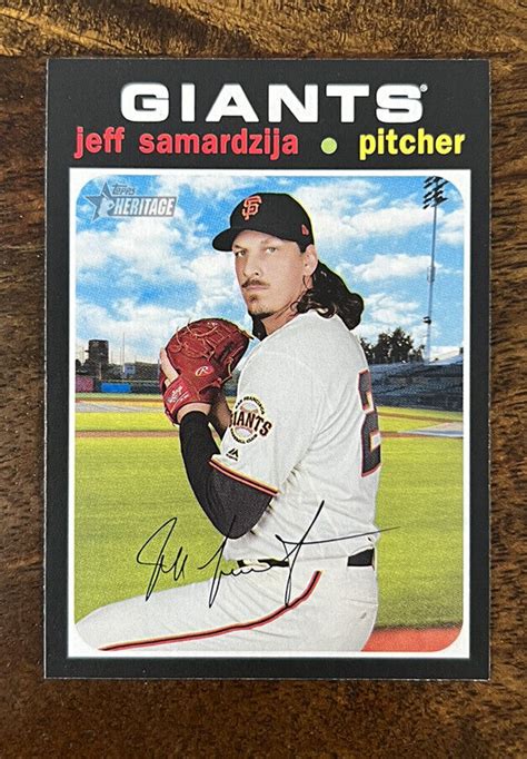 2020 399 Jeff Samardzija Topps Heritage San Francisco Giants EBay