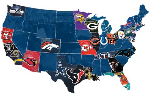 Get Map Of Usa Nfl Teams Free Vector - Www