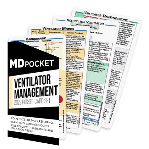 MDpocket Ventilator Management Card Set