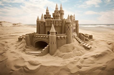 Free Photo | Beautiful sand castle on beach