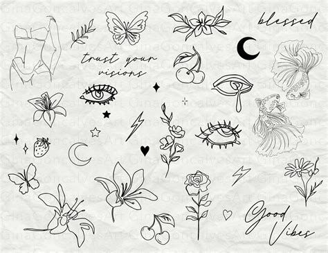 Line Art Flash Tattoo Designs Design Bundle 110 Tattoo Designs Huge Svg