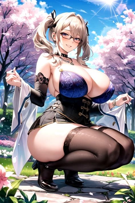 Sakura Garden Straight Glasses AI Porn