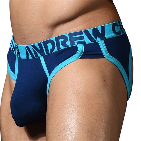 Andrew Christian Almost Naked Retro Bamboo Bubble Butt Jock Navy INDERWEAR