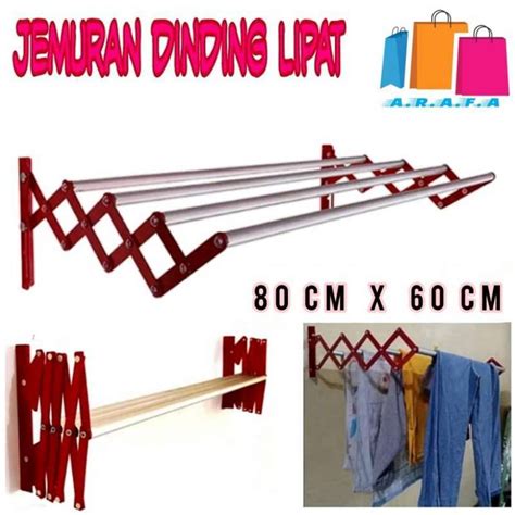 Jual Jemuran Dinding Lipat Jemuran Spiral Gantungan Baju Tempel