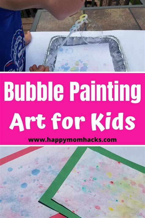 Painting with Bubbles - Fun Bubble Art for Kids | Happy Mom Hacks