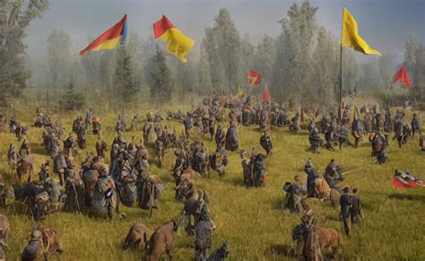 A Kievan Rus Army Medieval Landscape Of The Army With Stable Diffusion