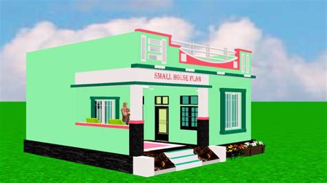 Bhk House Plan In Village X Small House Plane