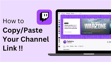 How To Copy And Paste Your Twitch Link Youtube