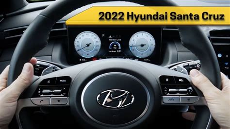 Steering Wheel Buttons And Instrument Cluster In The 2022 Hyundai Santa Cruz Youtube