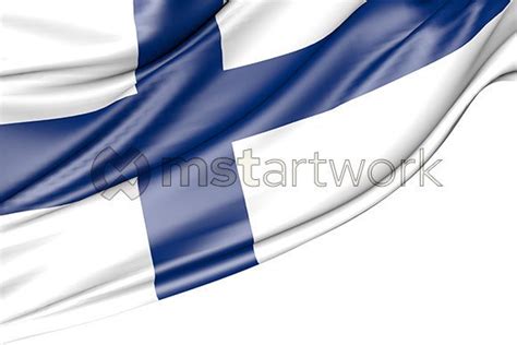 Finland Flag Isolated on White Graphic by Mstartwork · Creative Fabrica