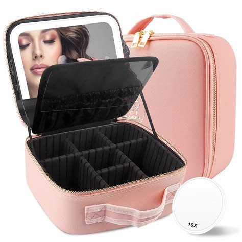 Amazon.com : MOMIRA Travel Makeup Bag Cosmetic Bag with Lighted Mirror