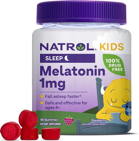 Pode Dar Melatonina Para Crianca - Natrol Melatonina 1mg para Crianças 90 Gomas Sabor Raspberry