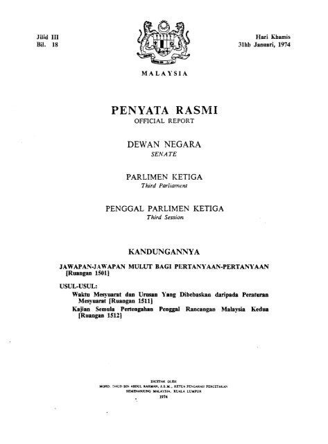 Penyata Rasmi Parlimen Malaysia