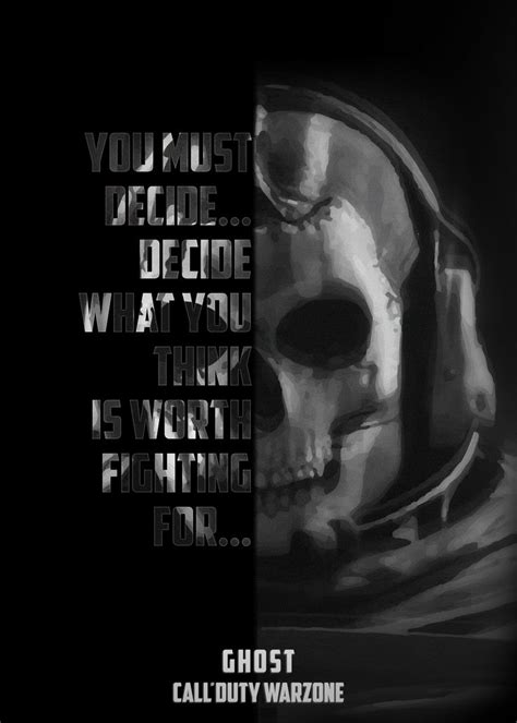 Call Of Duty Warzone Ghost Poster By Antonis Asbah Displate Call