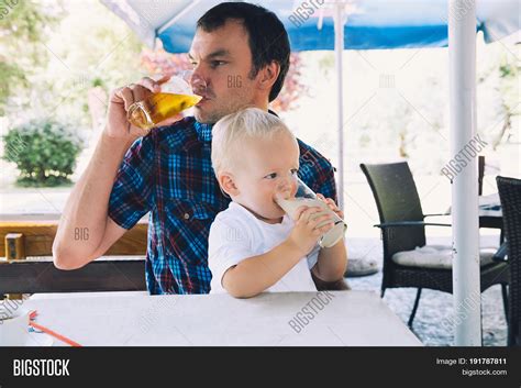 Father Drinks Beer Image Photo Free Trial Bigstock