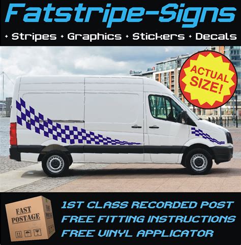 To Fit Vw Volkswagen Crafter Van Graphics Stickers Decals Camper Checker Swb Lwb Ebay