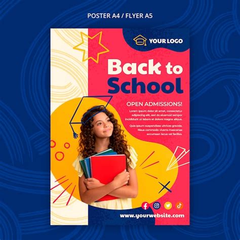 Premium PSD | Back to school template design