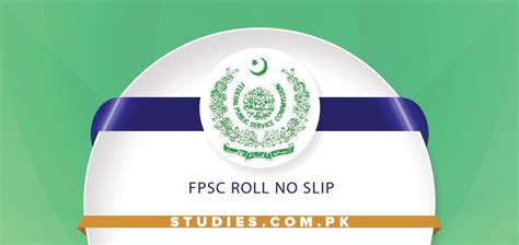 Fpsc Roll Number Slip 2024 By Cnic