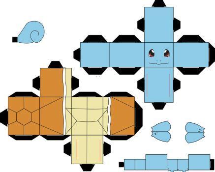 Pokemon Kaleidocycle Papercraft Squirtle 1 Fletcher Pelletier