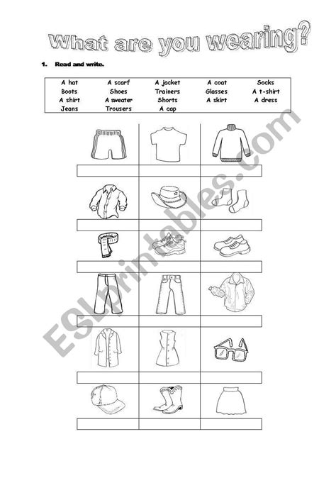 What Are You Wearing Esl Worksheet By Nghteacher