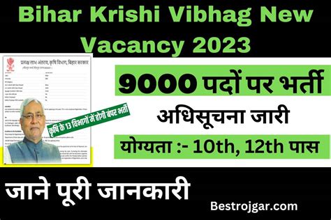 Bihar Krishi Vibhag New Vacancy