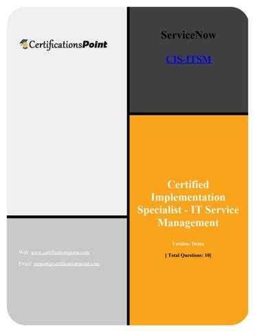 ServiceNow CIS ITSM Certification Exam CIS ITSM Sample Question By