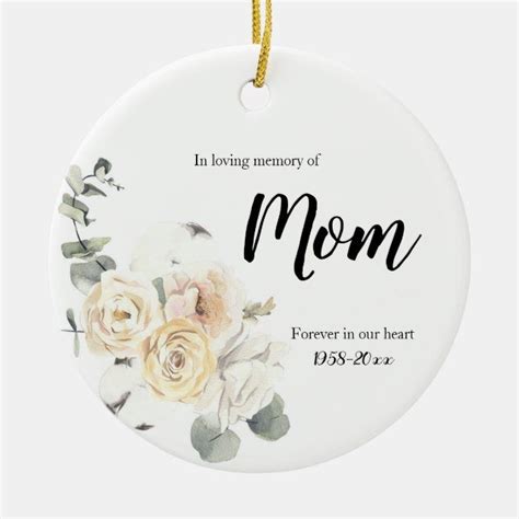 In loving memory of mom ornament gifts – Artofit