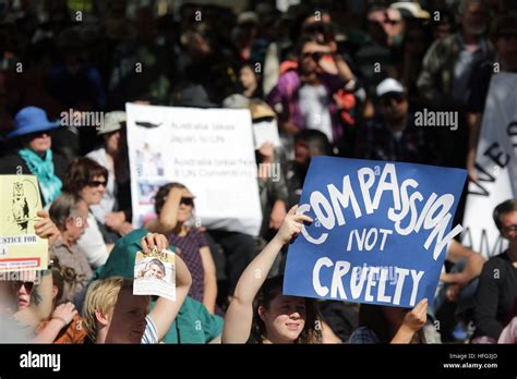 Photograph From The Rally For Refugees Palm Sunday Protest In Canberra