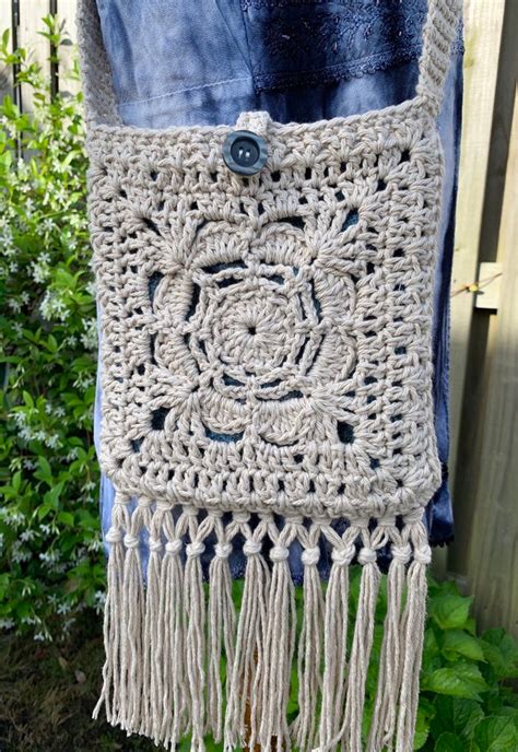 Boho Hippie Purse Crochet Purse Crossbody Handbag Crochet Etsy