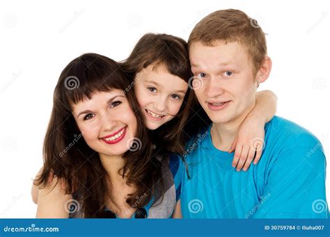 happy couple  children stock photo image  female