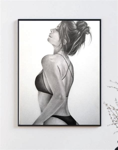 Custom Nude Pencil Drawingcustom Naked Drawing From Etsy