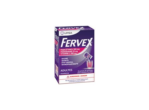 Upsa Fervex Adultes Framboise 8 Sachets Pharmacie En Ligne