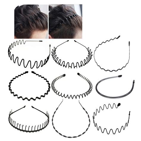 Xinliemetall Haarband Schwarz Wave Haarband Feder Welle Haarband