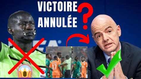 Match S N Gal C Te Divoire Annul Larbitre Pierre Atcho Suspendu