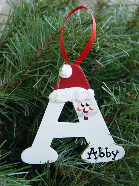 Christmas Tree Letter Ornaments