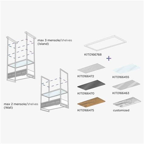 Extra Clear Glass Shelf Kit0166455 Shelf Kit Elica Shop