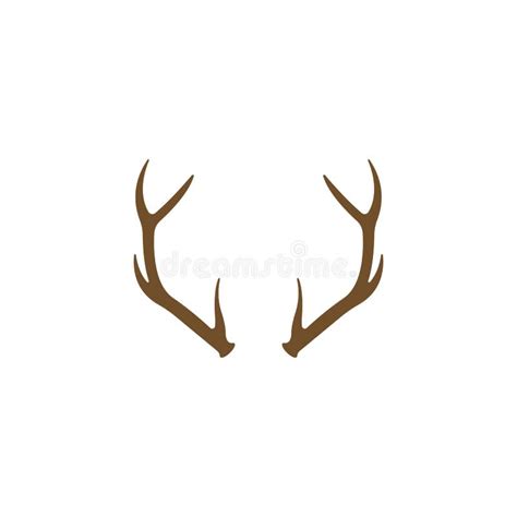 Deer Antlers Logo Template Illustration Design Stock Vector