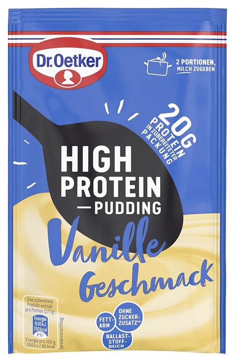 Dr Oetker High Protein Pudding Pulver Vanille Geschmack Leckeres