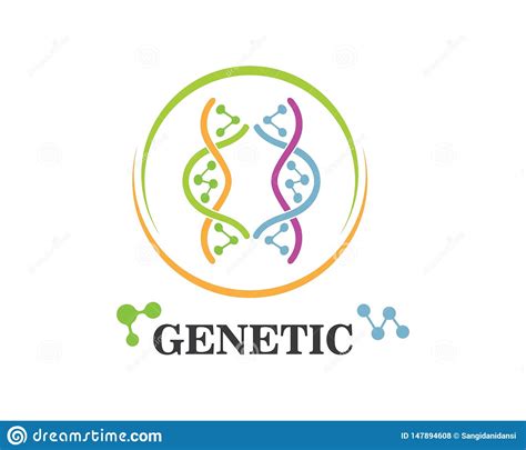 Ejemplo Gen Tico Del Icono Del Logotipo De La Dna Ilustraci N Del