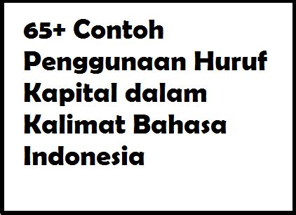 contoh penggunaan huruf kapital  kalimat operator sekolah