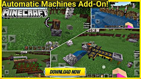 Automatic Machines Addon For Minecraft Pe Geckos Gizmos Brand New