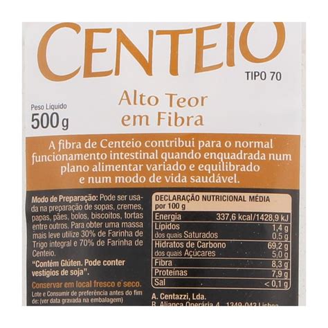 Farinha Salutem Centeio 500g Farinhas Especiais Farinhas