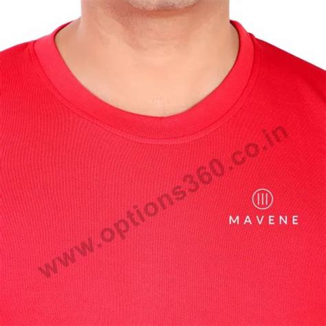 Unisex Red Dri Fit Round Neck Tshirt Solid At Rs 55 Piece In New Delhi