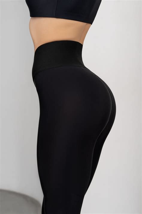 Лосины с корсажным поясом Лосины Leg Corsage Black для спорта и фитнеса ...