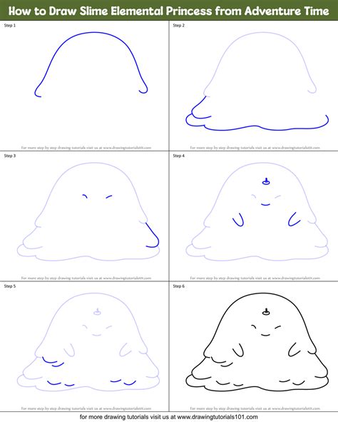 How to Draw Slime Elemental Princess from Adventure Time (Adventure ...