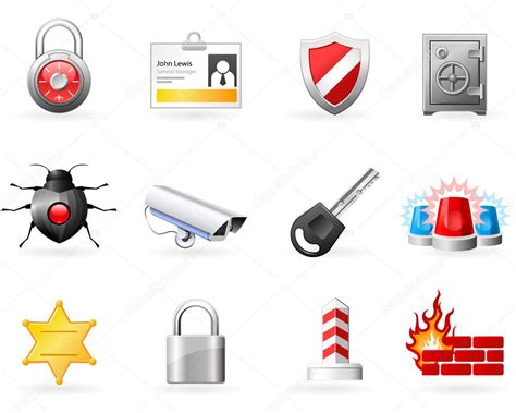 Security And Safety Icons Stock Vector Lumumba 4070257